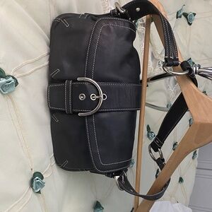 Coach Black Leather Belt Bag